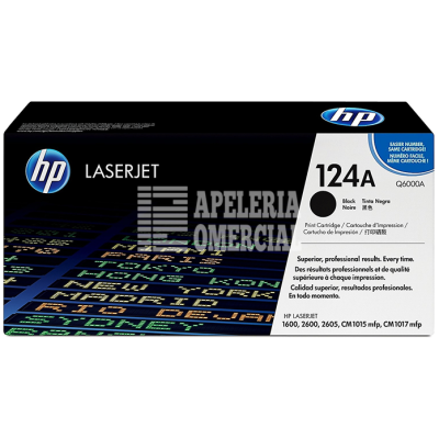 HP-Q6000A TONER P/IMPRESORA LASER 2600 HP 124A NEGRO